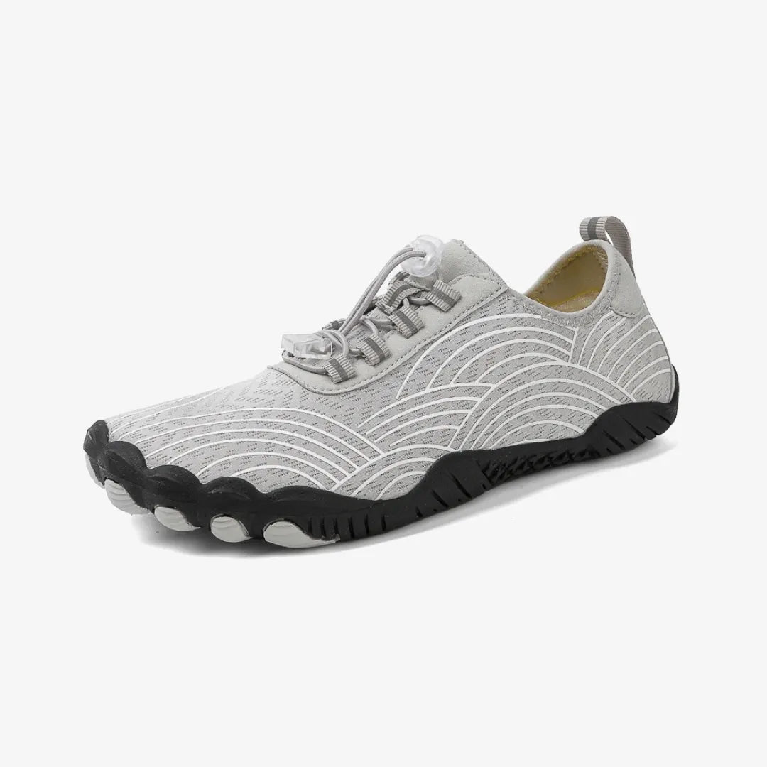 AquaFreedom Water Grip barefoot water shoes - premium gray design for aquatic sports