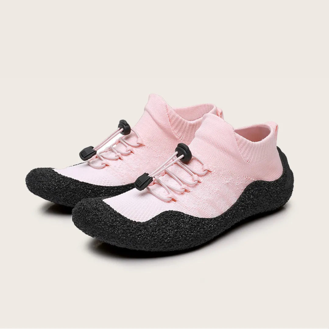 AquaFreedom barefoot water shoes - lightweight trail grip design-pink