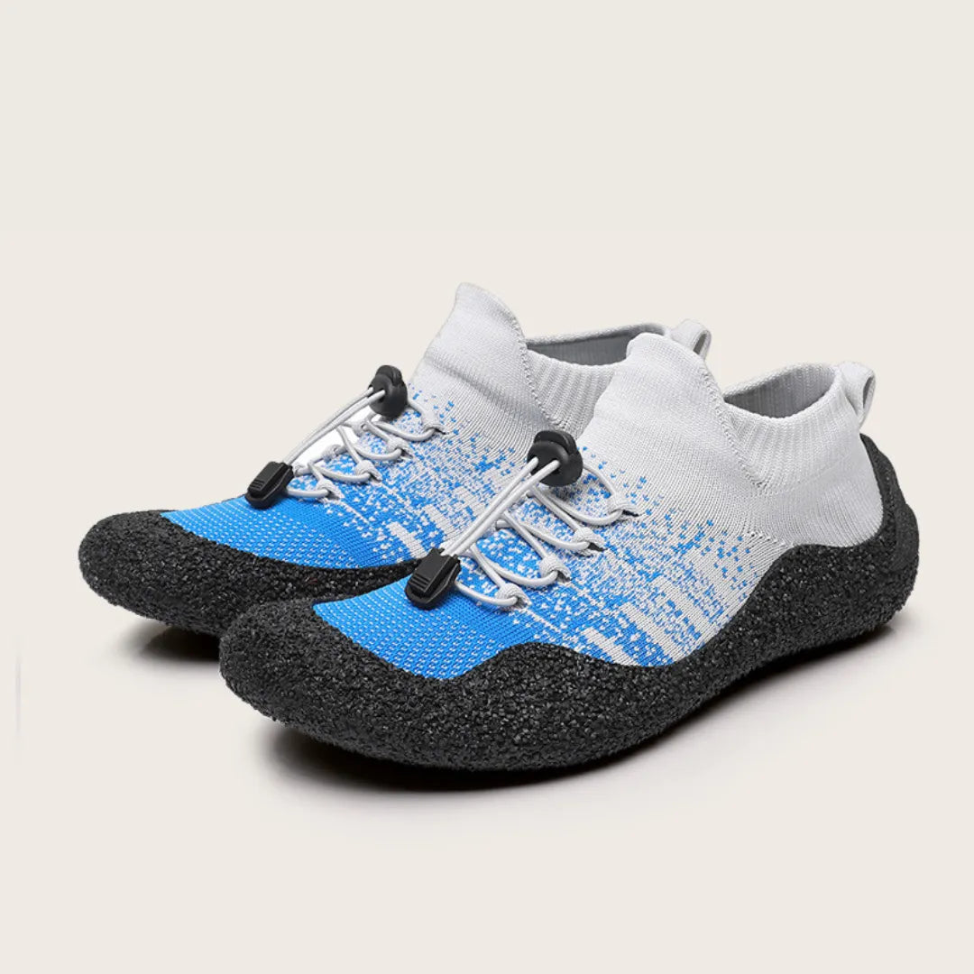 AquaFreedom barefoot water shoes - lightweight trail grip design-gray