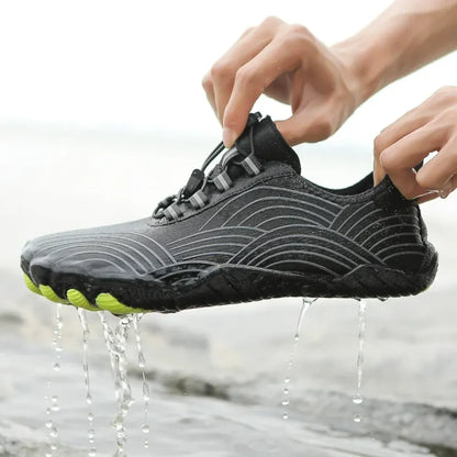 AquaFreedom Water Grip barefoot water shoes - rapid drainage design-black 