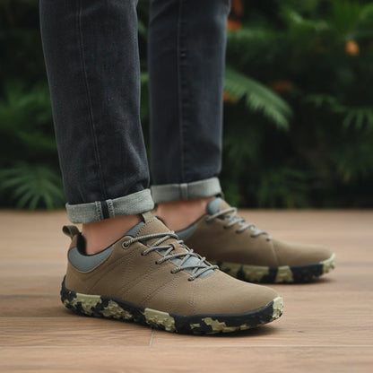 Wide Toe Barefoot Hiking Shoes Khaki 4