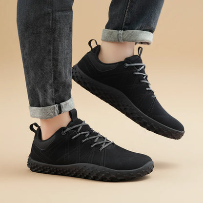 Wide Toe Barefoot Hiking Shoes Black 2